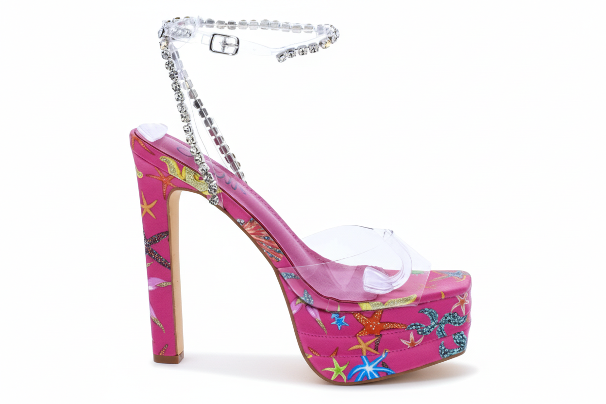 Pink Festival Platform Heels