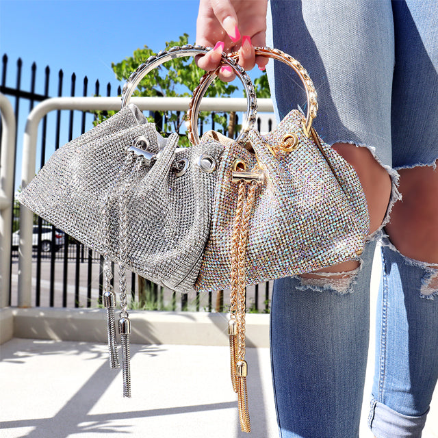 The Golden Hour Sparkle Bucket Bag