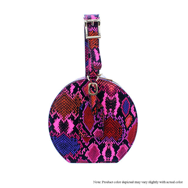 Pink Multi Color Snake Arm Candy Bag