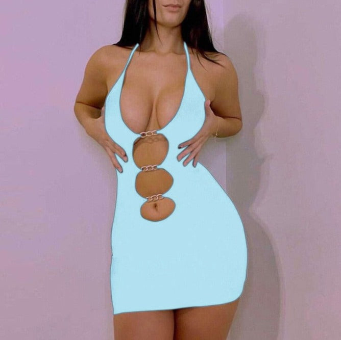 The Chain Reaction Cutout Mini Dress