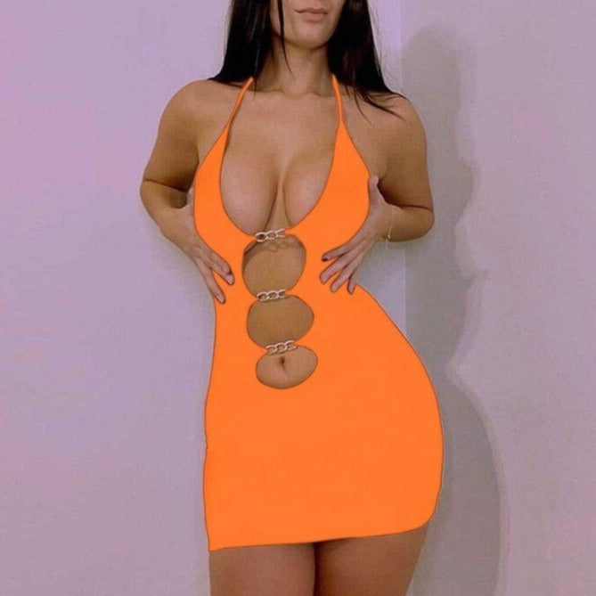 The Chain Reaction Cutout Mini Dress