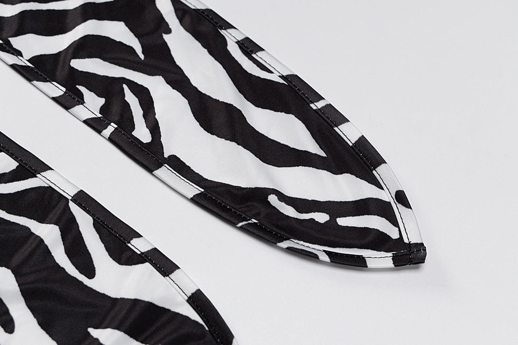 The Zebra Social Plunge Mini Dress