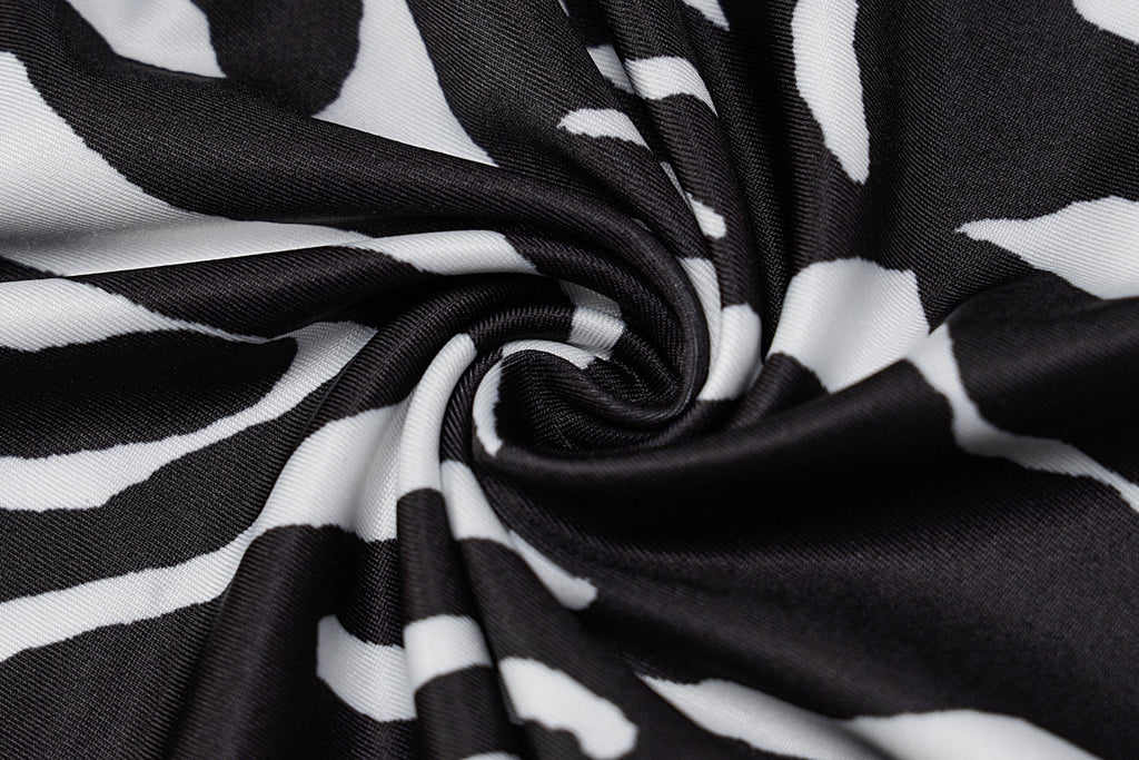 The Zebra Social Plunge Mini Dress
