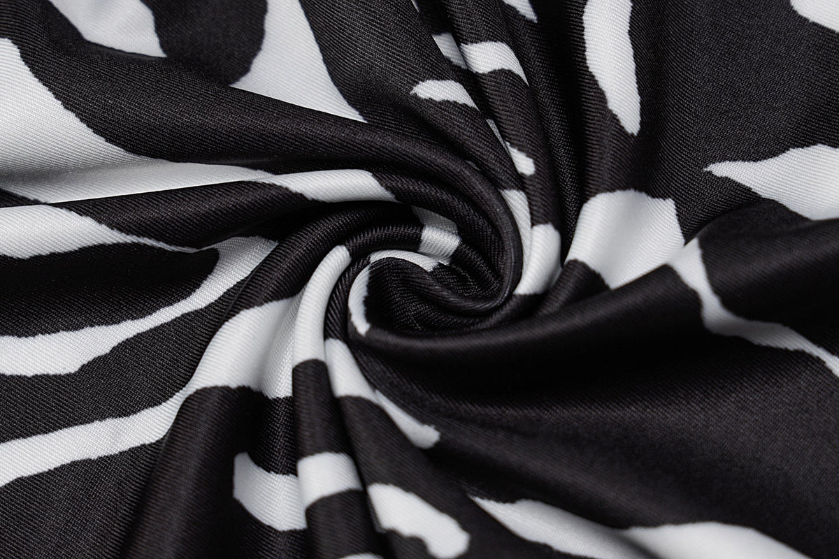 The Zebra Social Plunge Mini Dress