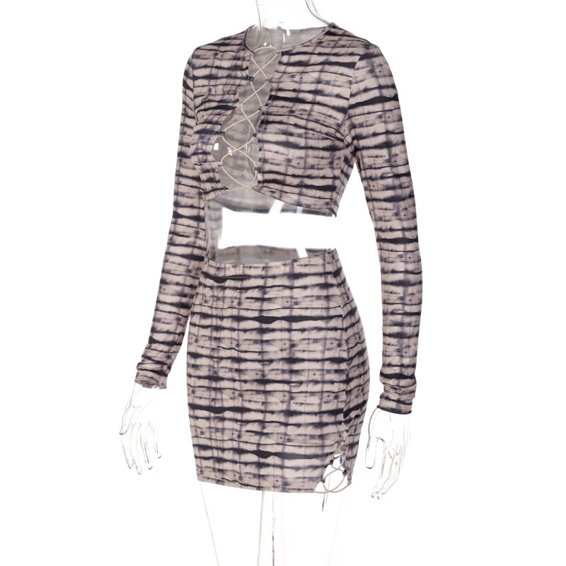 The Apricot Afterhours Lace-Up Skirt Set