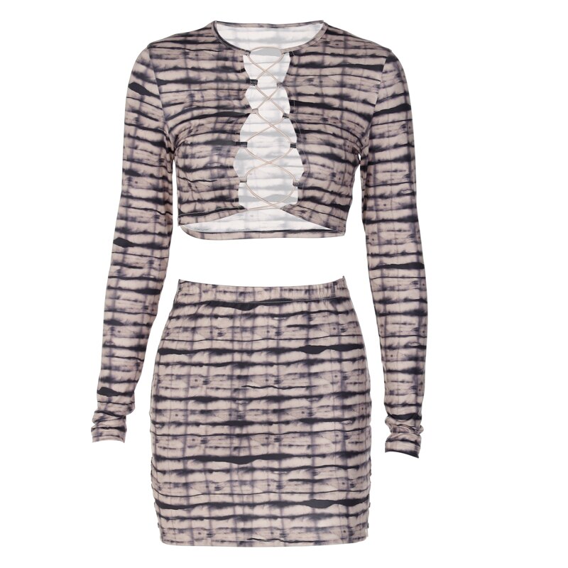 The Apricot Afterhours Lace-Up Skirt Set