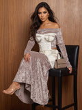 The Velvet Rebel Denim Maxi Skirt Set
