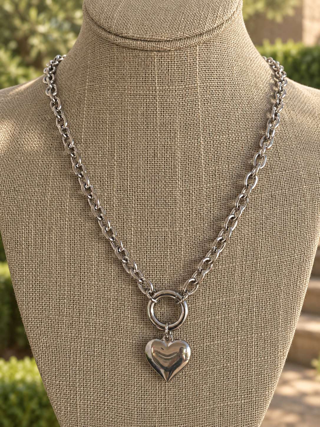 Bellaforma Sofia Stainless Steel Heart Necklace