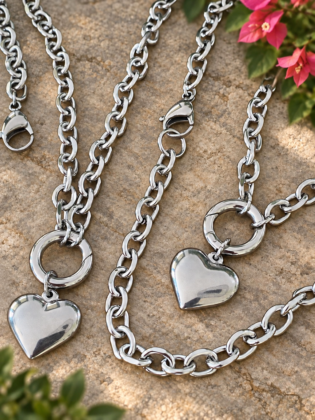 Bellaforma Sofia Stainless Steel Heart Necklace