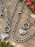 Bellaforma Sofia Stainless Steel Heart Necklace