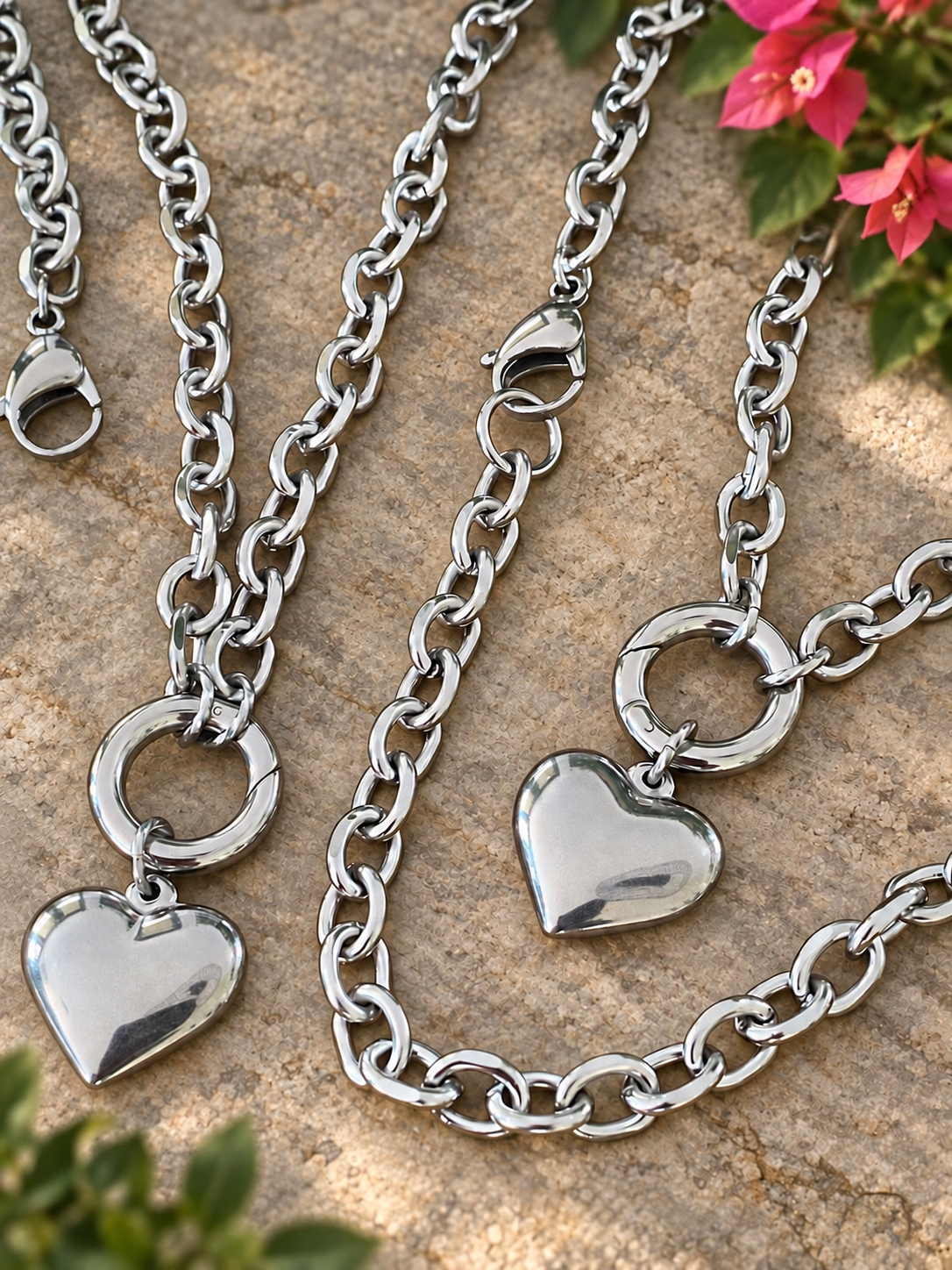 Bellaforma Sofia Stainless Steel Heart Necklace