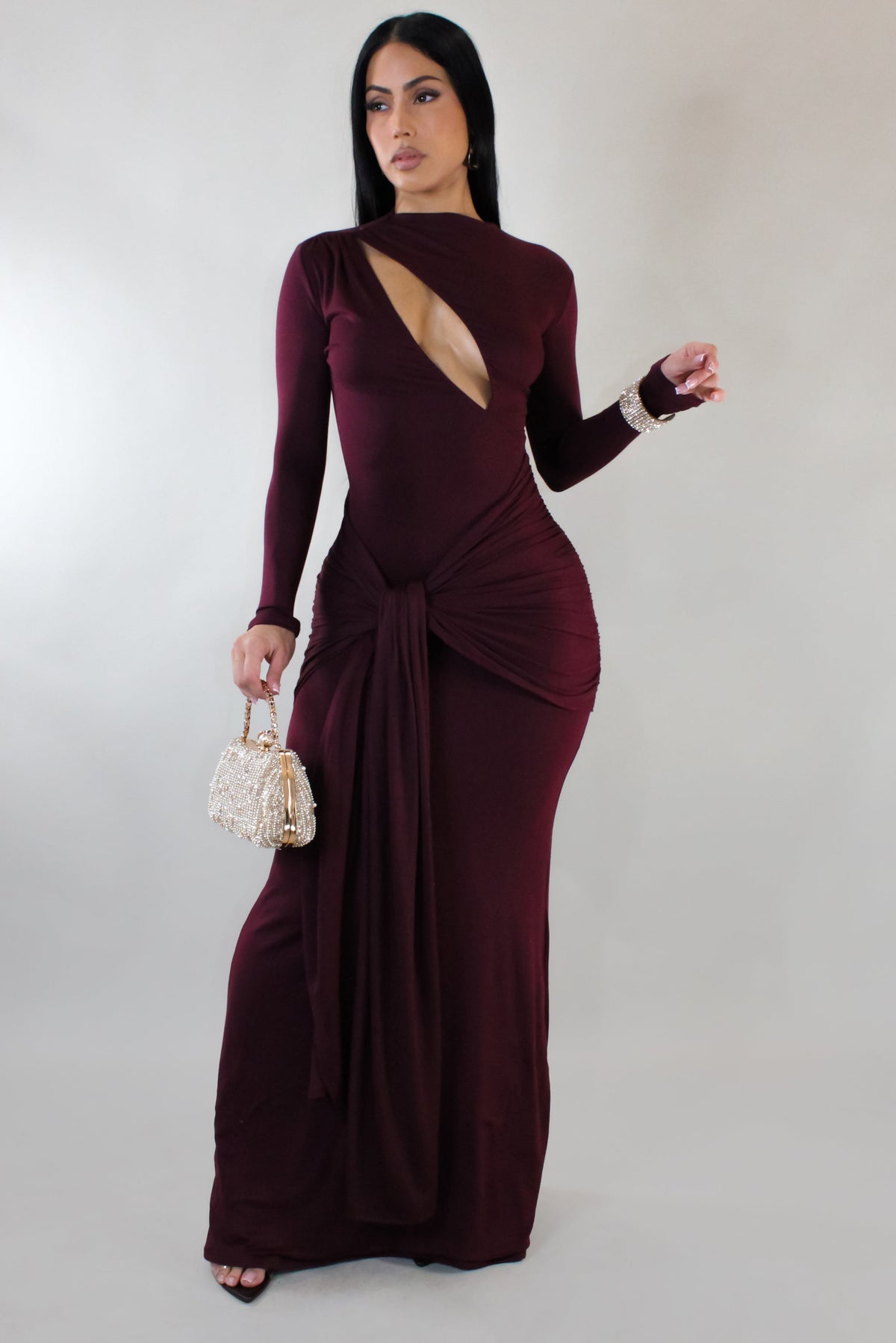 Since I've Met You Maxi Dress- Burgundy