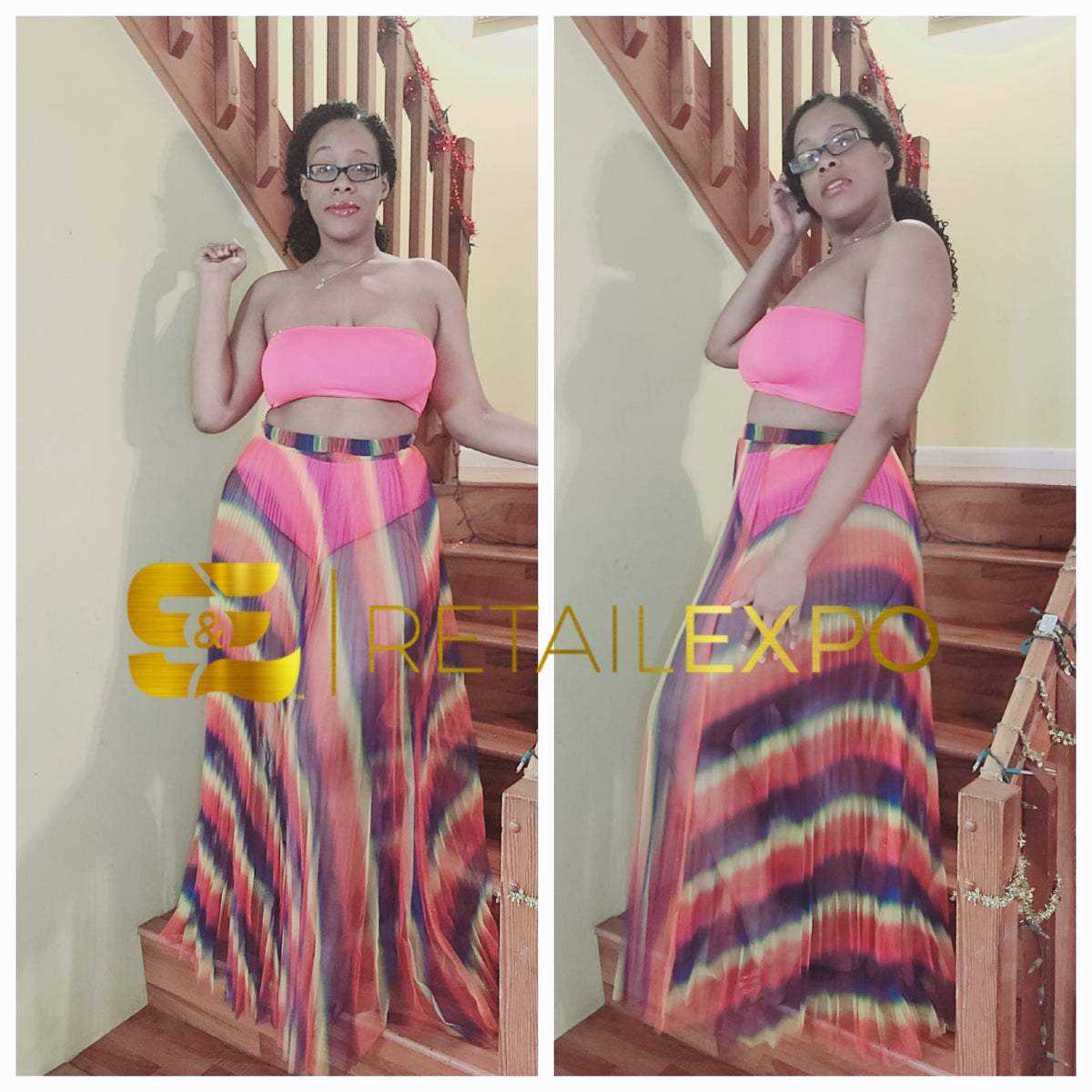 "Sweet Like Sugar" Fuchsia Vacation Swimwear Skirt Set