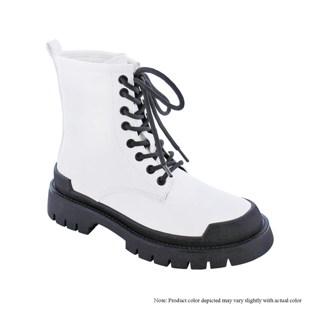 The Kathi Contrast Combat Boots
