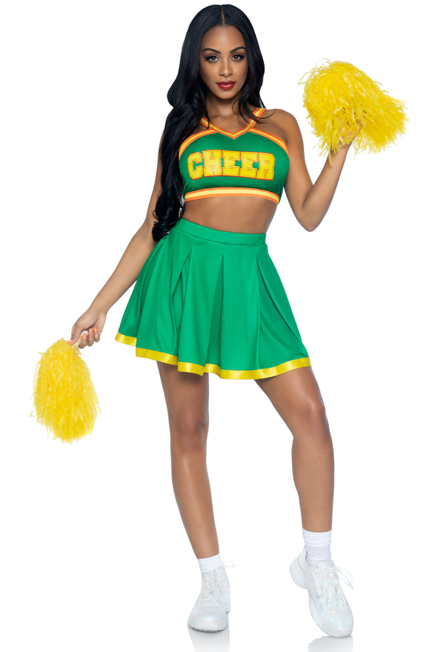 Bring It Baddie Green Cheerleader Costume