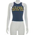 Dream Girl’s Dream Girl Graphic Ribbed Crop Tank Top