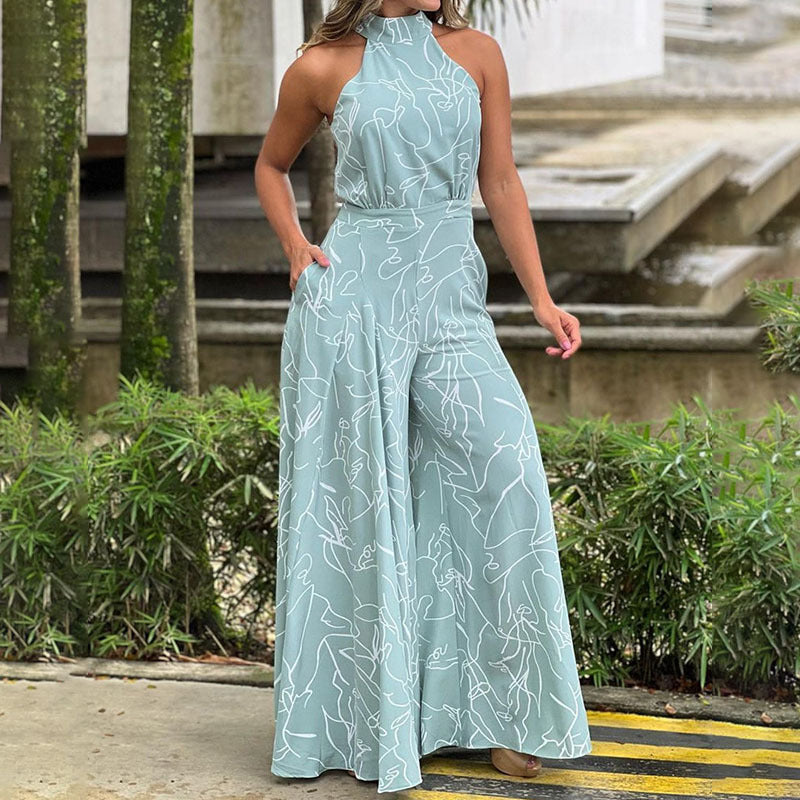 The Gallery Muse Halter Jumpsuit