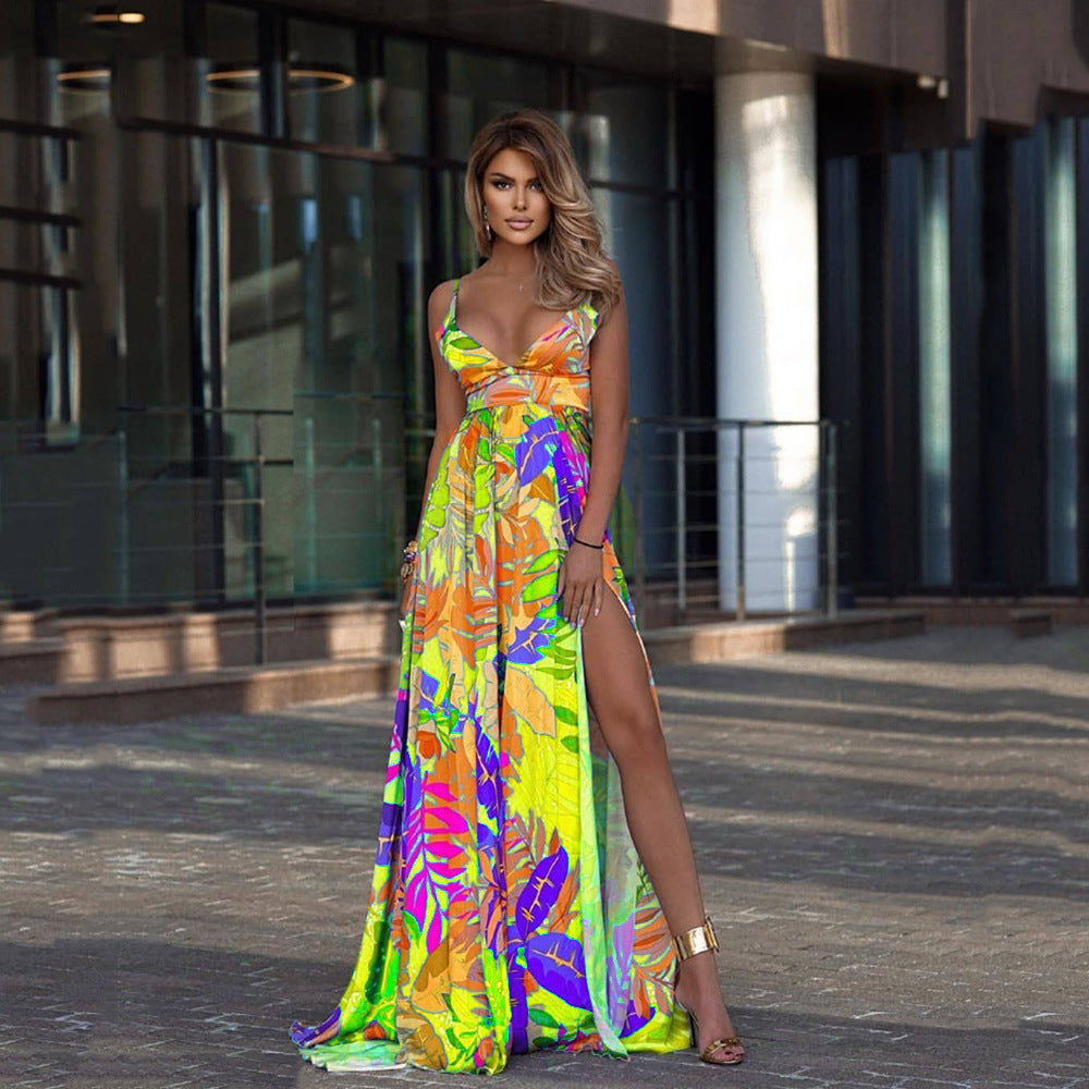 The Bali Sunset Boho Off-Shoulder Maxi Dress