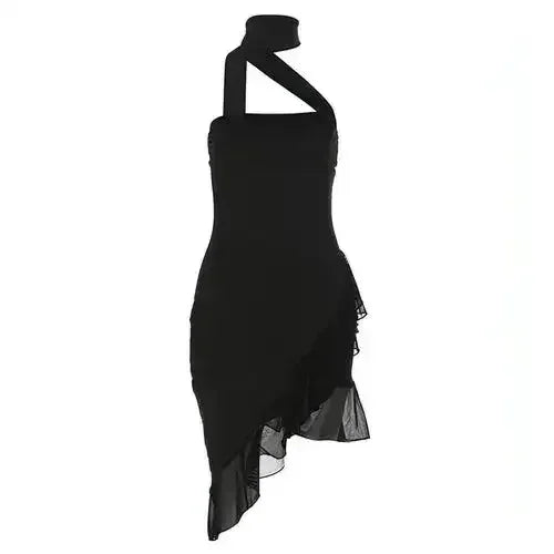 The Scarf Affair Ruffle Mini Dress