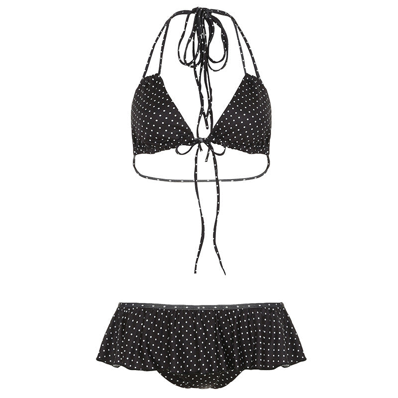 The Dot Darling Ruffle Bikini Set