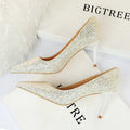 Glitter Sequin Pointed-Toe Stiletto Pump | 7cm Slim Heel & Going-Out Luxe
