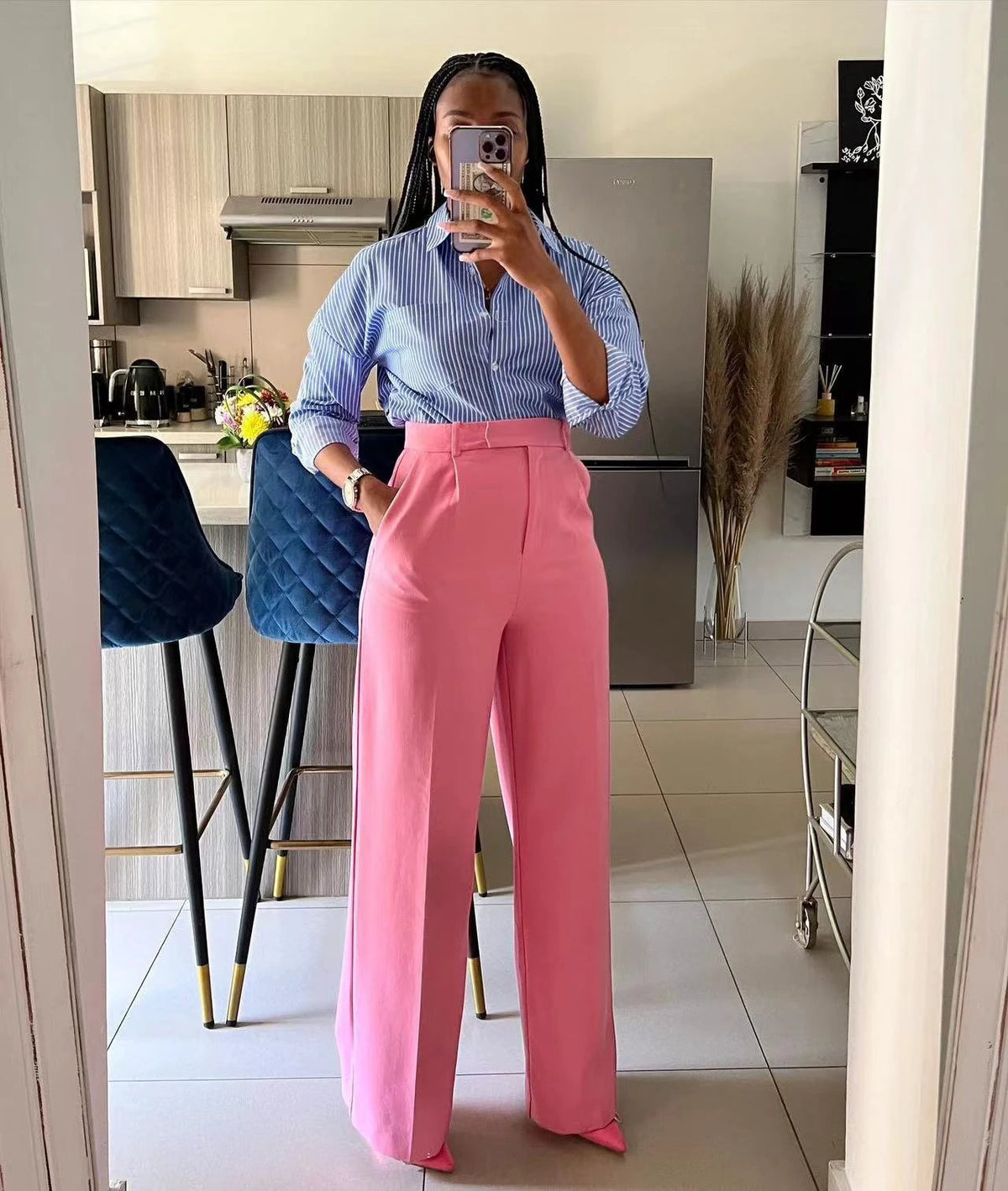 The City Poise High-Waist Wide-Leg Trousers