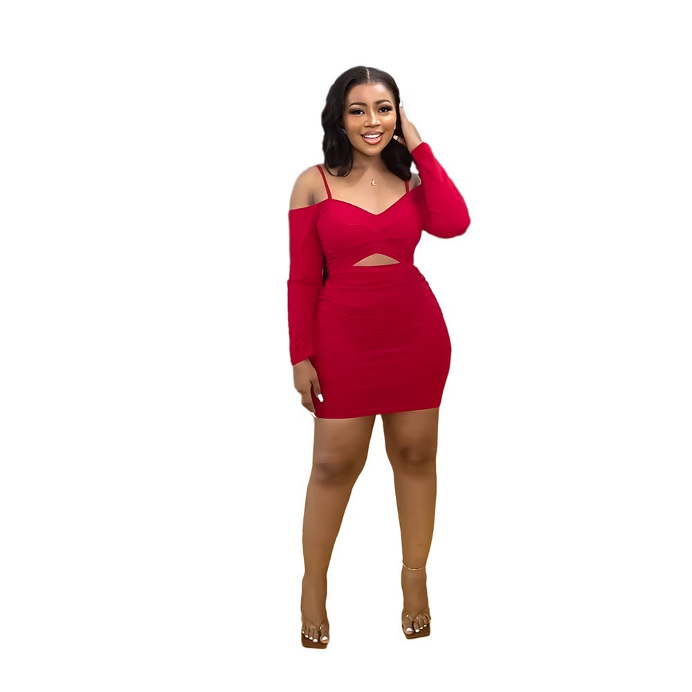 Off-Shoulder Cutout Mini Dress | Ruched V-Neck Bodycon