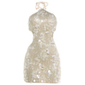 Backless Sequin Petal Mini Dress