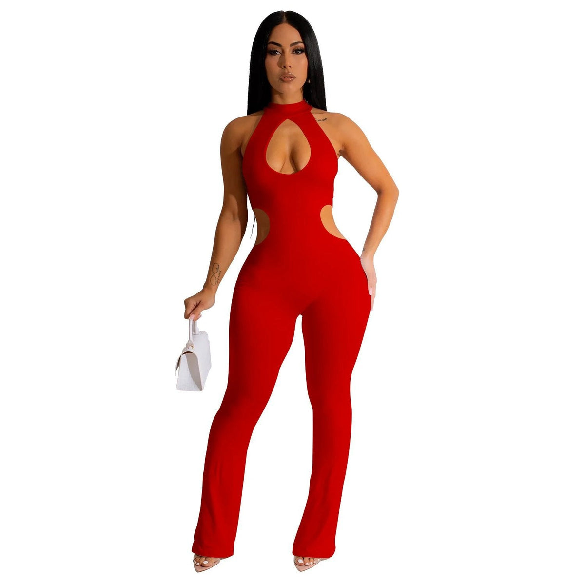 The Afterhours Agenda Halter Cutout Jumpsuit