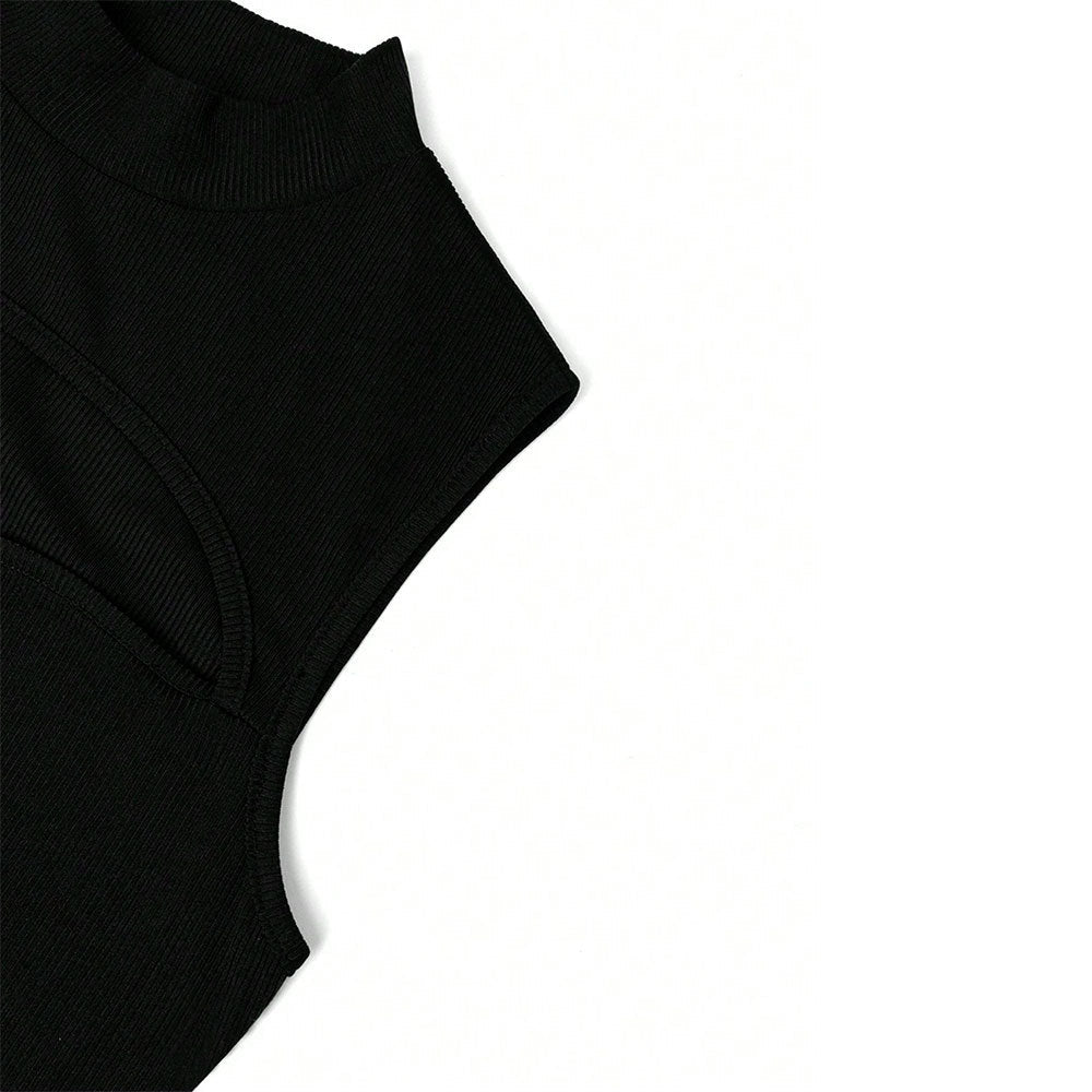 The Noir Notion Cutout Mini Dress