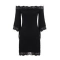 The Noir Romance Lace-Trim Mini Dress
