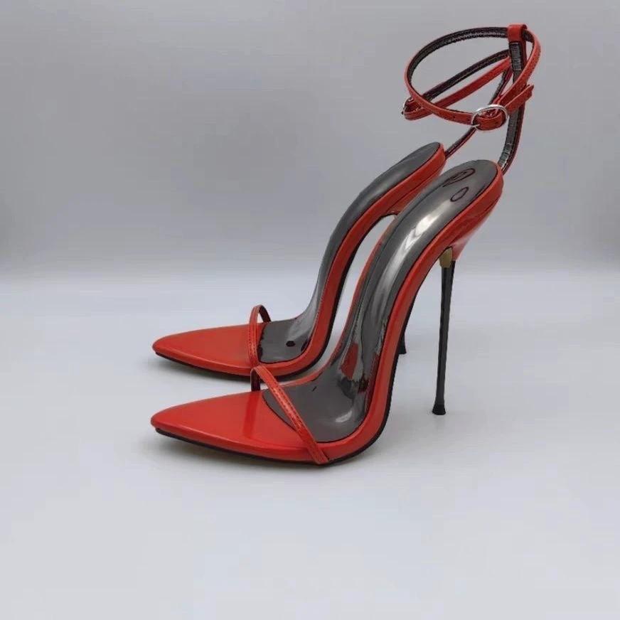 The Gloss Hour Ankle-Strap Stiletto Sandals