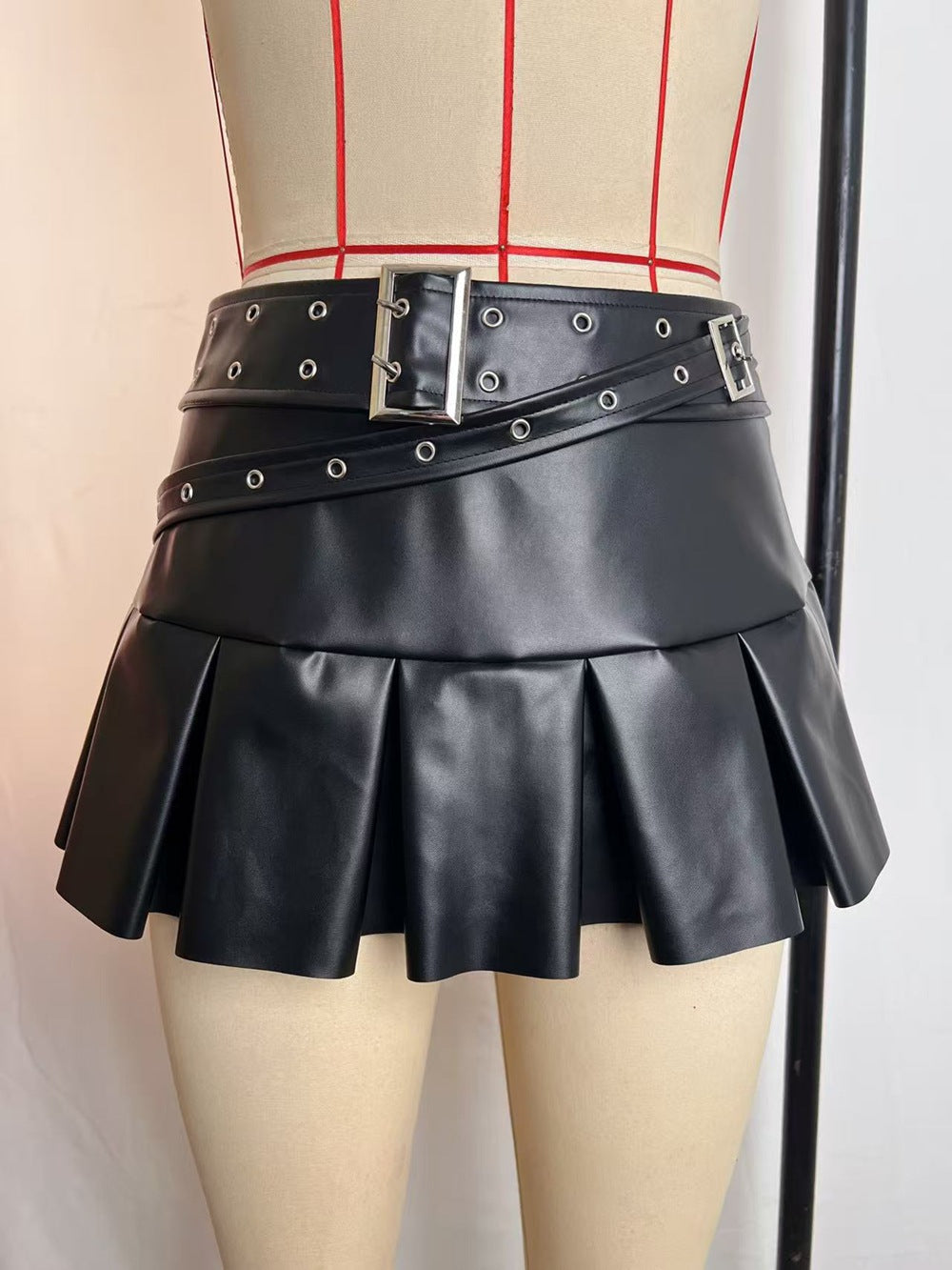 The Rebel Agenda Faux Leather Mini Skirt