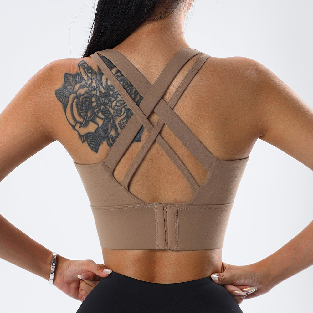 Cross-Back Push-Up Sports Bra