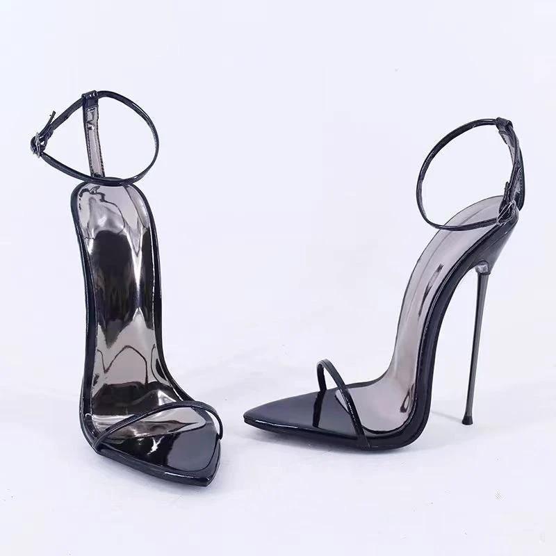 The Gloss Hour Ankle-Strap Stiletto Sandals