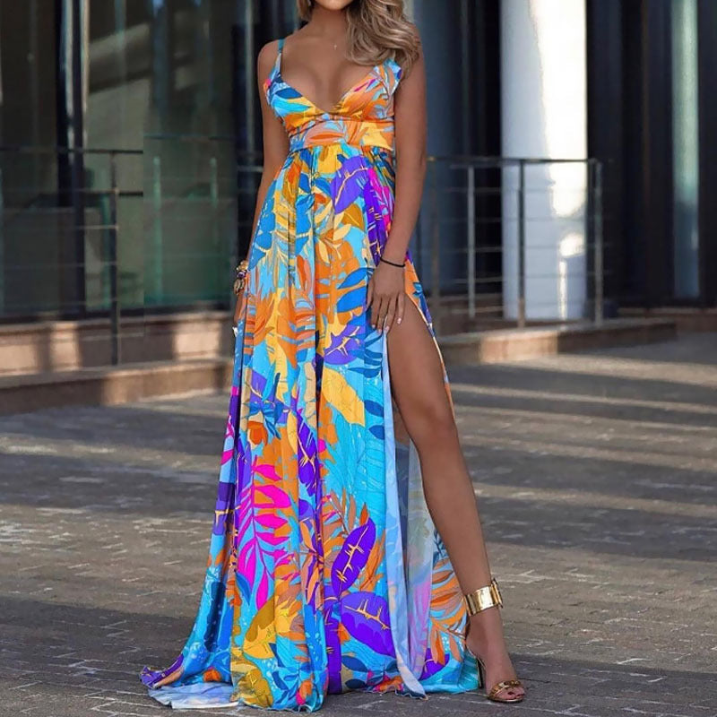 The Bali Sunset Boho Off-Shoulder Maxi Dress