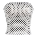 Summer Women Slim Fit Sexy Tube Top Short Vest Polka Dot Top