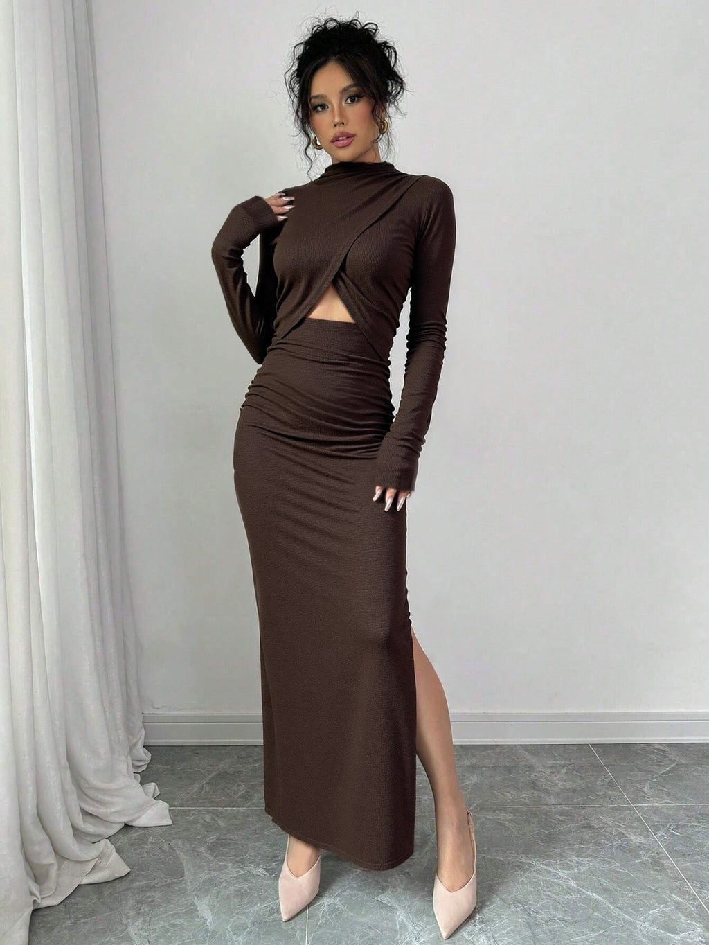 The Cocoa Affair Cutout Maxi Dress