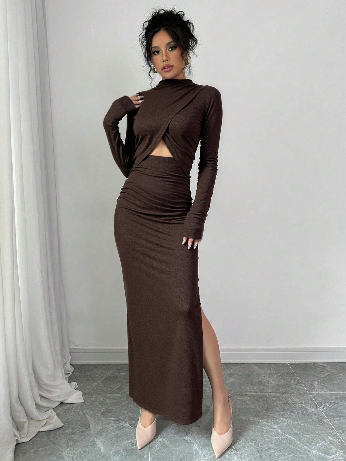 The Cocoa Affair Cutout Maxi Dress