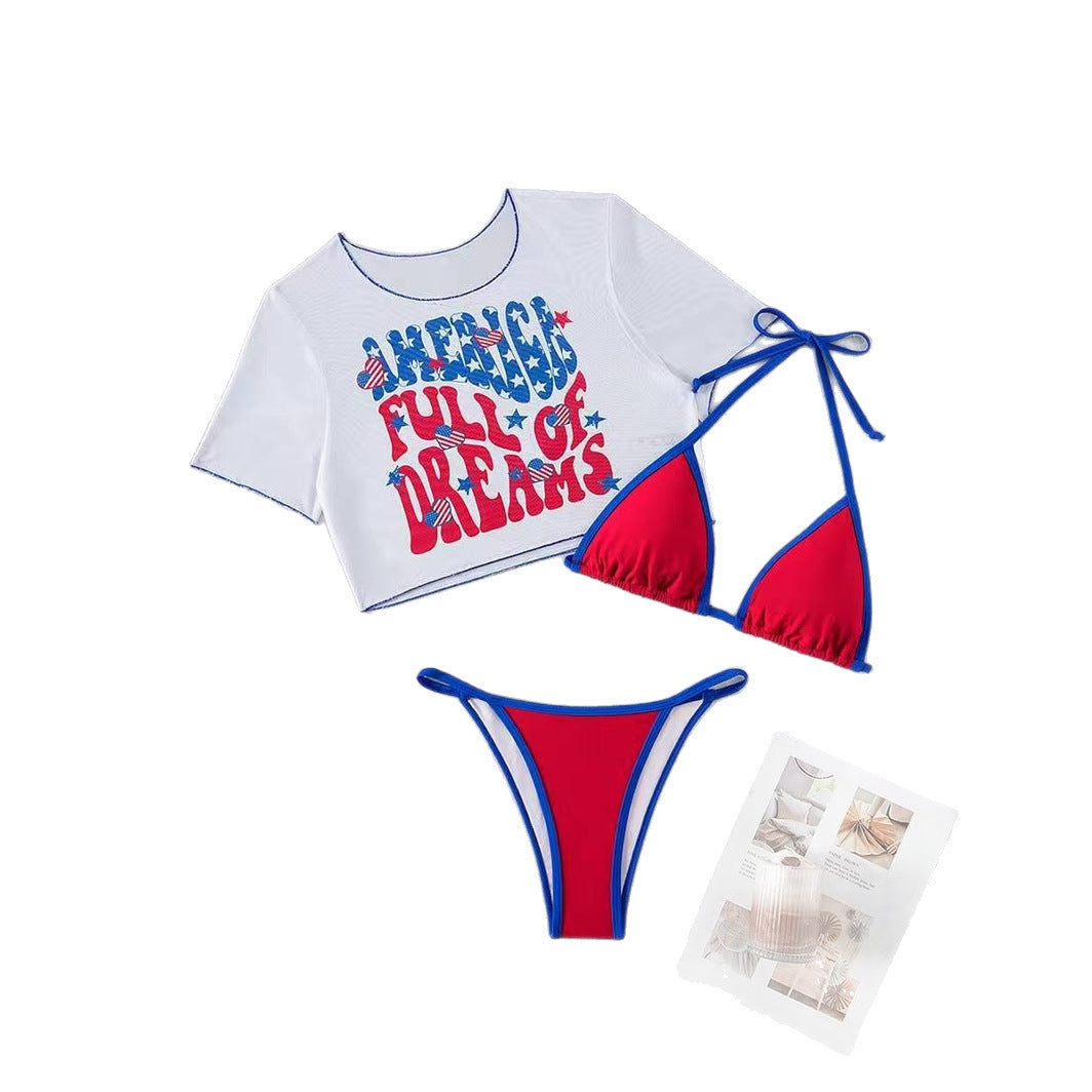 The American Dream Three-Piece Bikini Set