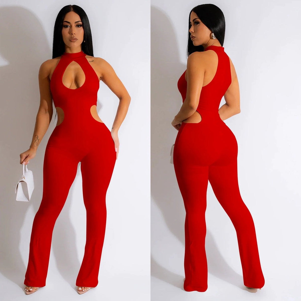 The Afterhours Agenda Halter Cutout Jumpsuit