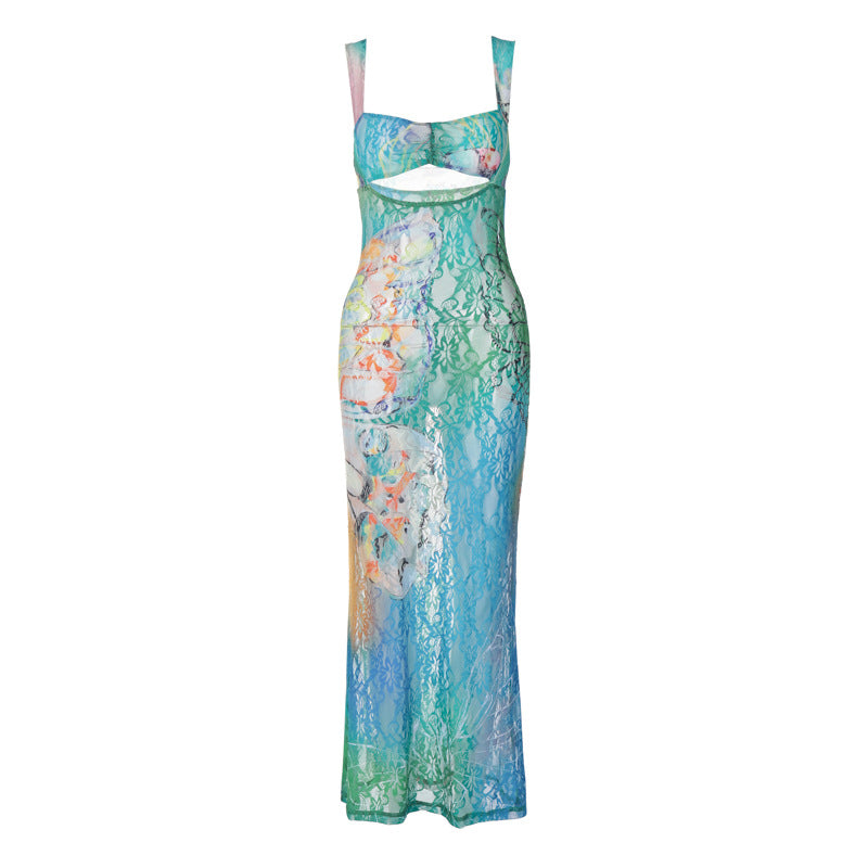 The Street Hipster Floral Lace Midi Dress