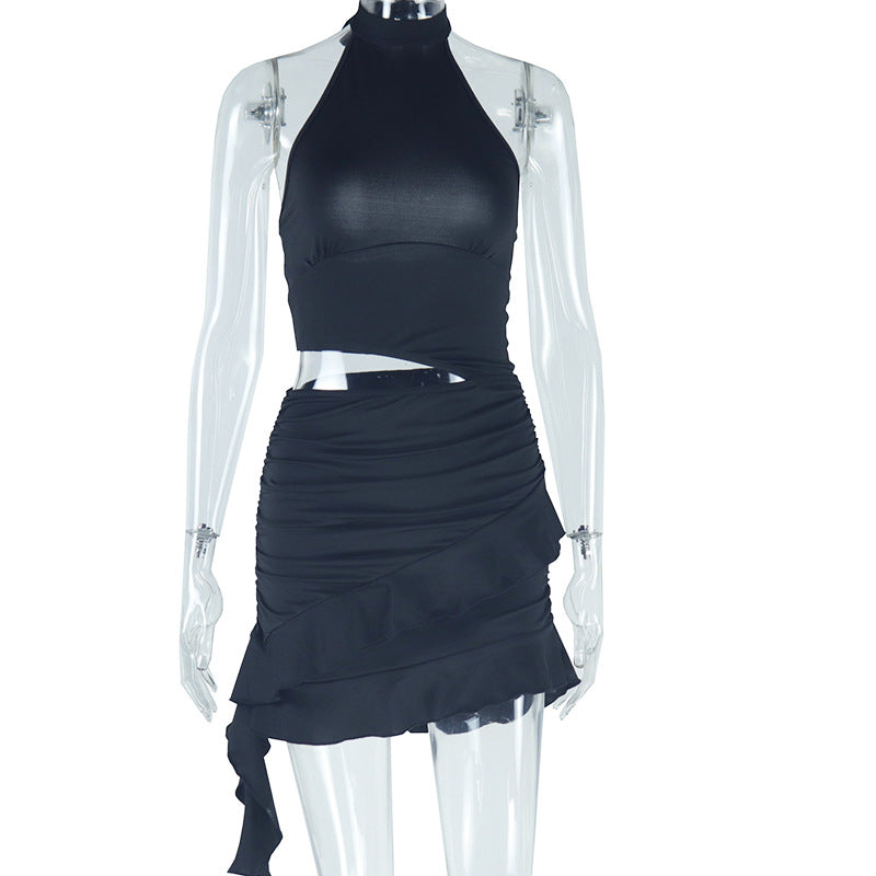 High Collar Sleeveless Hip-Hugging Dress