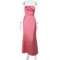The Satin Toast Strapless Maxi Dress