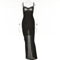 The Après Dark Lace Suspender Maxi Dress