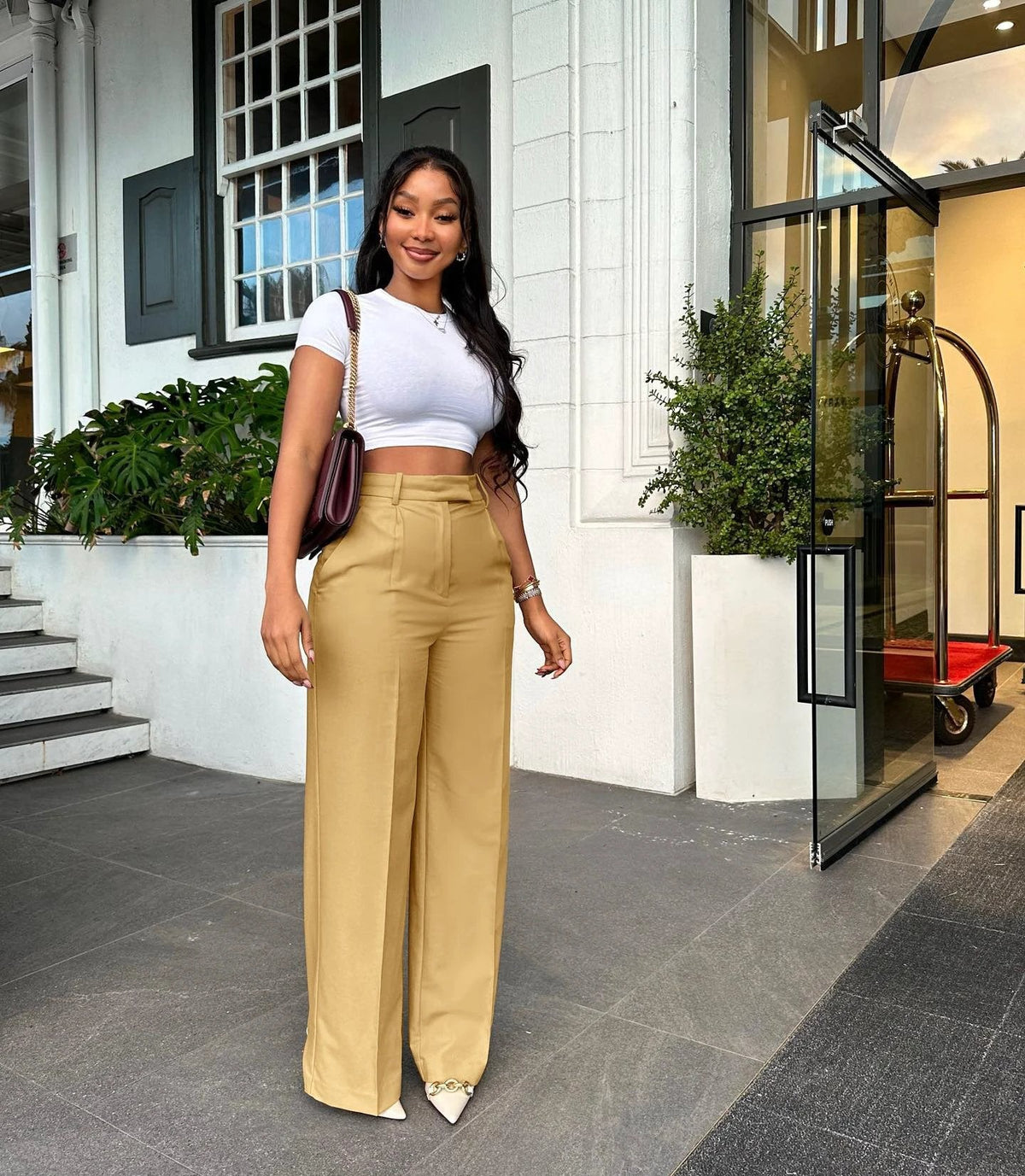 The City Poise High-Waist Wide-Leg Trousers