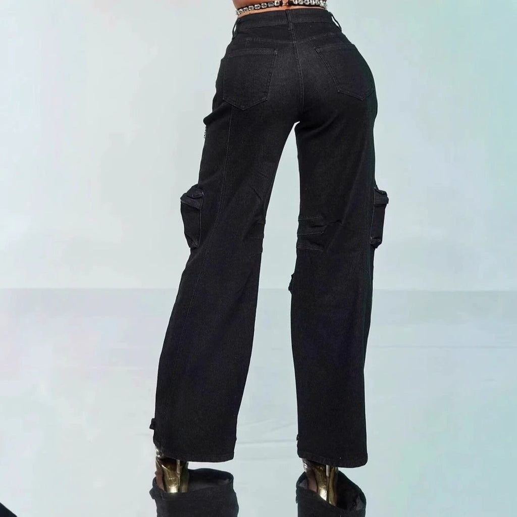 The Diamond Rebel Cutout Cargo Jeans