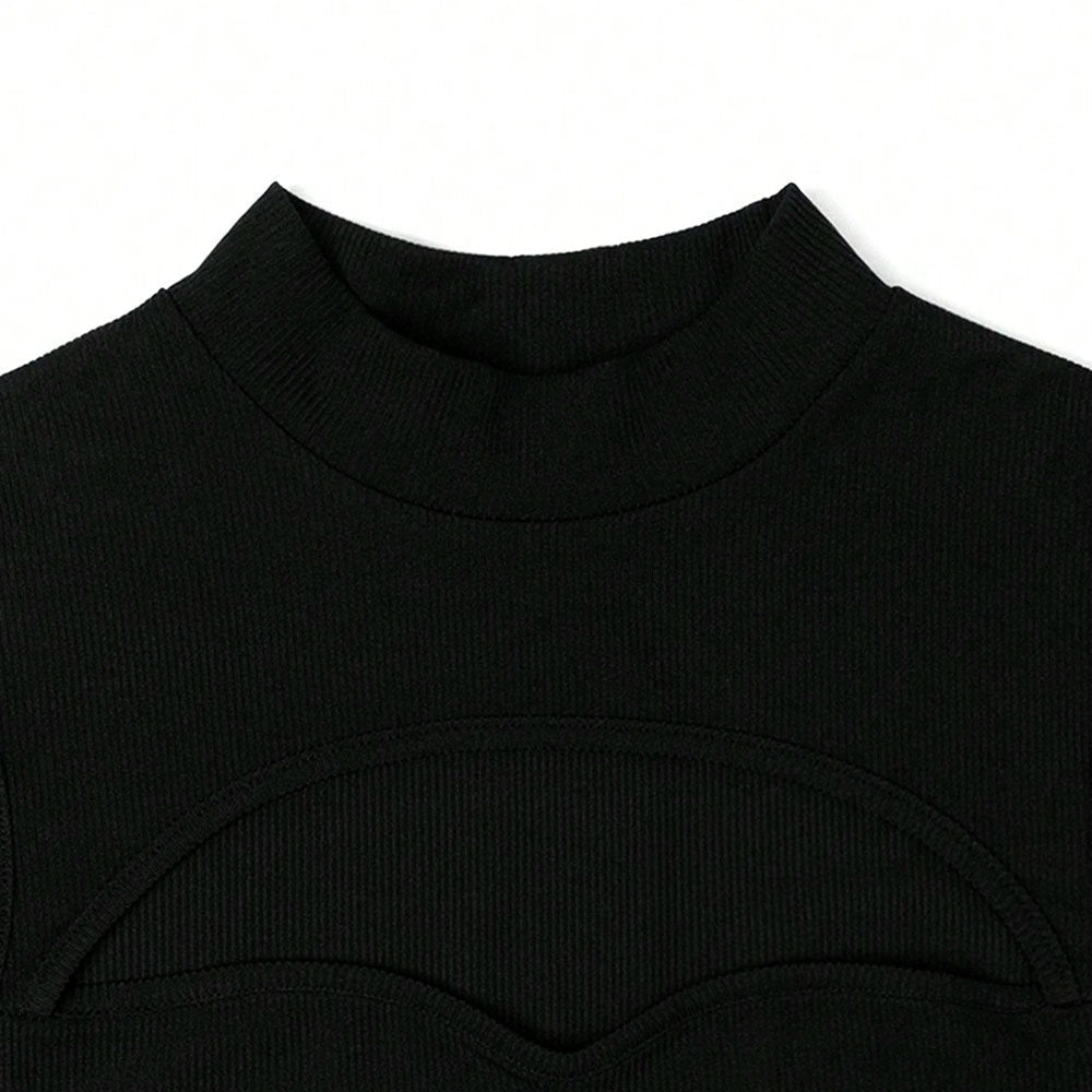 The Noir Notion Cutout Mini Dress
