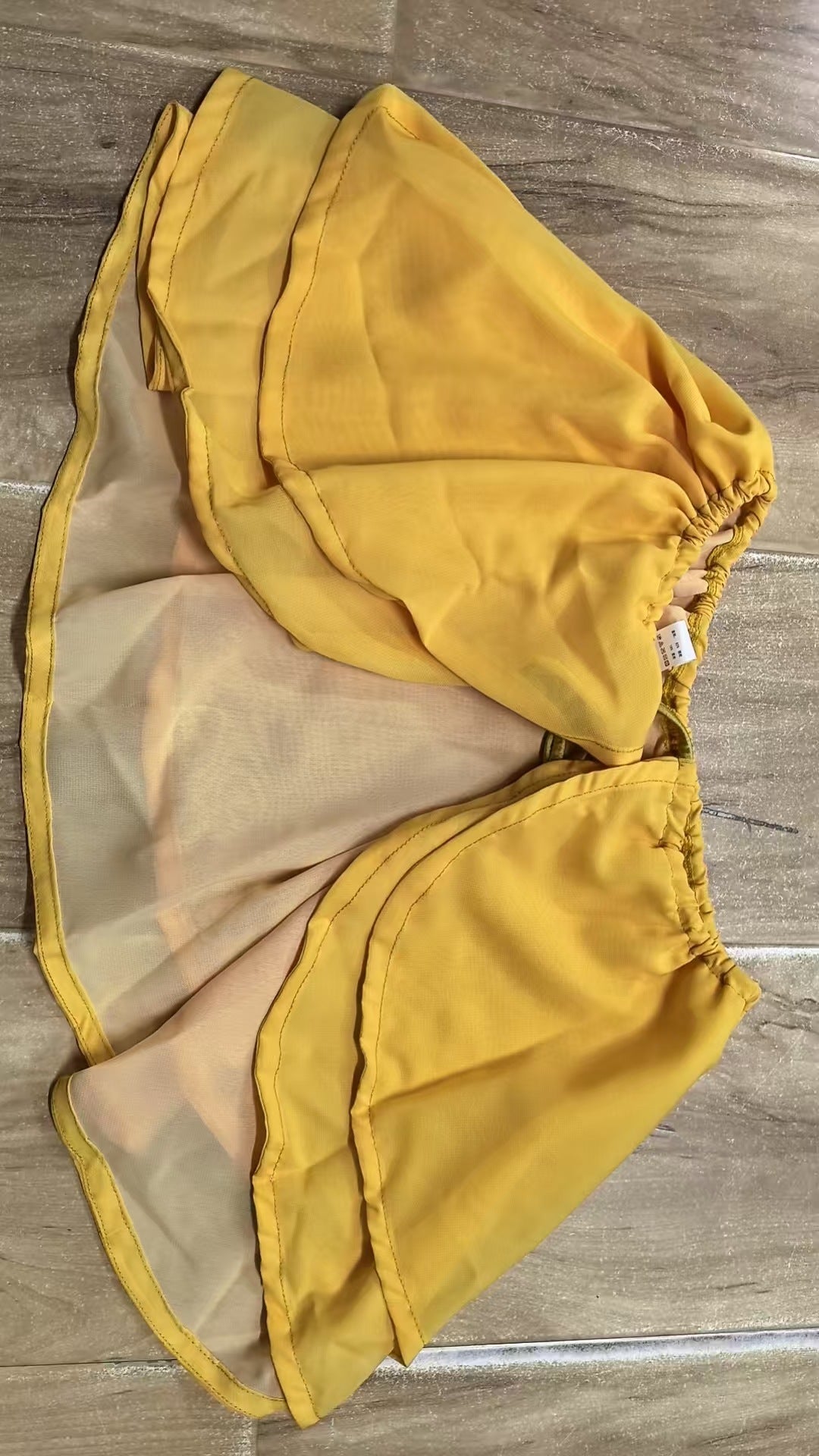 Golden Yellow Multi-Strap Lace-Up Halter Bikini Set