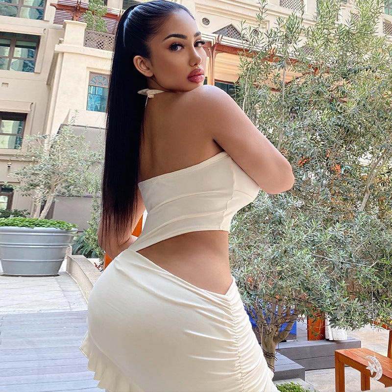 High Collar Sleeveless Hip-Hugging Dress